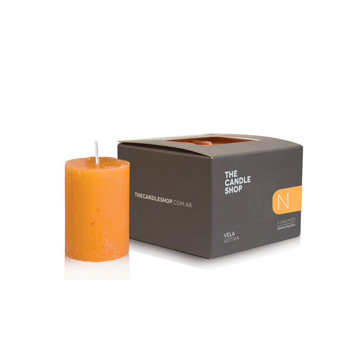 VELA VOTIVA EN CAJA NECTARINE