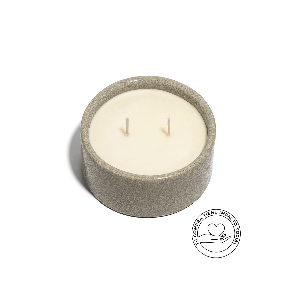 VELA HANDMADE TCS 12CM GRIS GRANITO