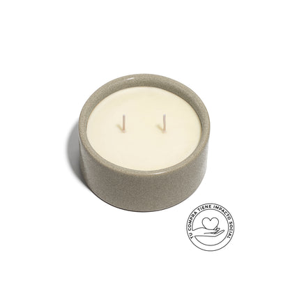 VELA HANDMADE TCS 12CM GRIS GRANITO
