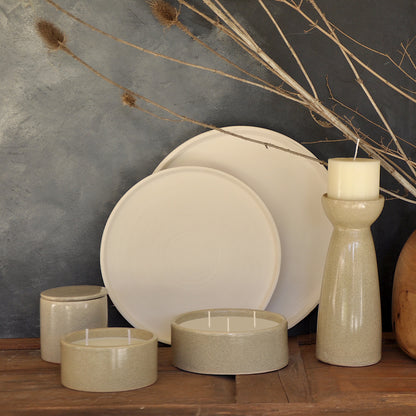 VELA HANDMADE TCS 12CM GRIS GRANITO